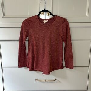 PPLA red sparkly striped shirt